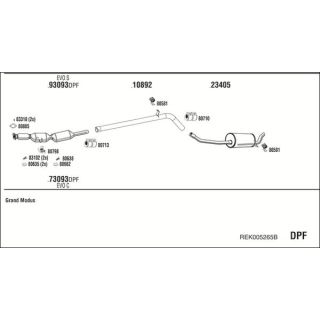 Išmetimo sistema WALKER REK005265B