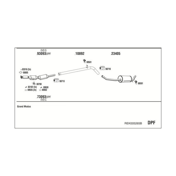 Išmetimo sistema WALKER REK005265B