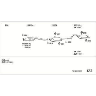 Išmetimo sistema WALKER REK010360