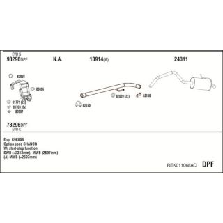 Išmetimo sistema WALKER REK011068AC