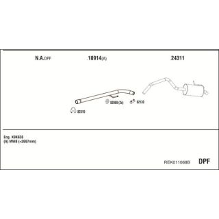 Išmetimo sistema WALKER REK011068B