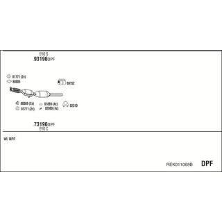 Išmetimo sistema WALKER REK011069B