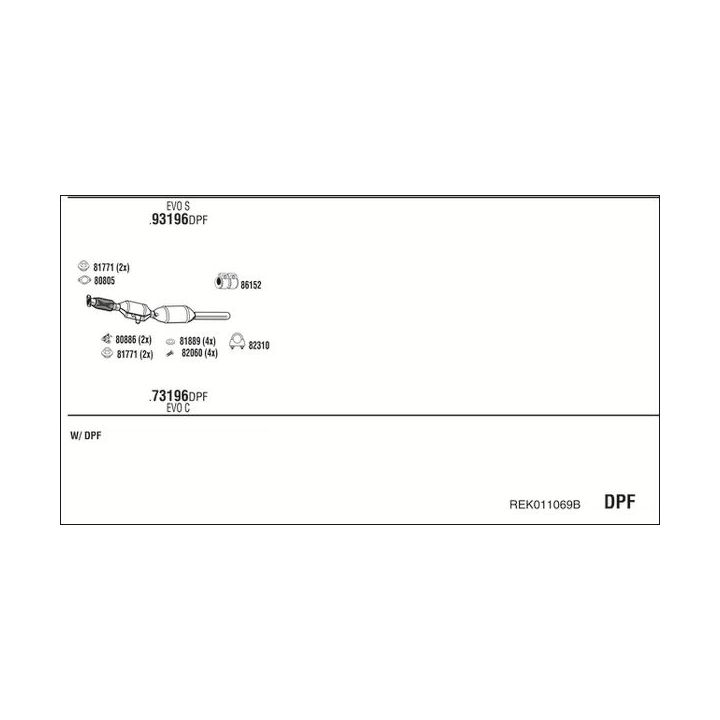 Išmetimo sistema WALKER REK011069B