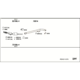 Išmetimo sistema WALKER REK011070