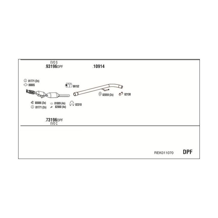 Išmetimo sistema WALKER REK011070