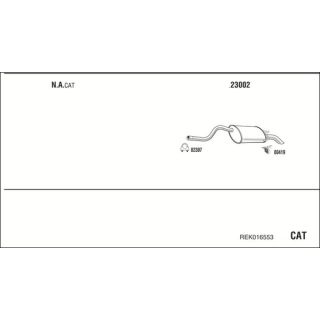 Išmetimo sistema WALKER REK016553