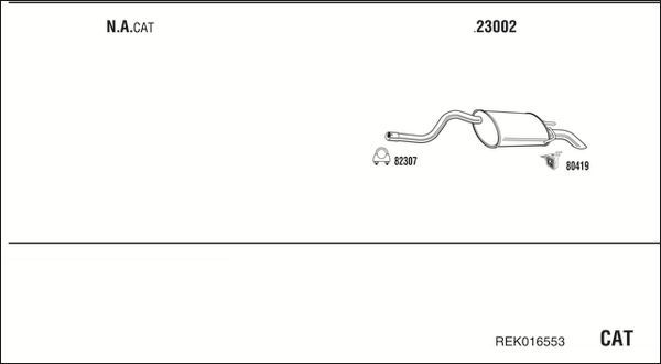 Išmetimo sistema WALKER REK016553