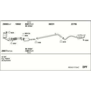 Išmetimo sistema WALKER REK017734C