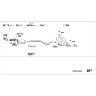 Išmetimo sistema WALKER REK018643