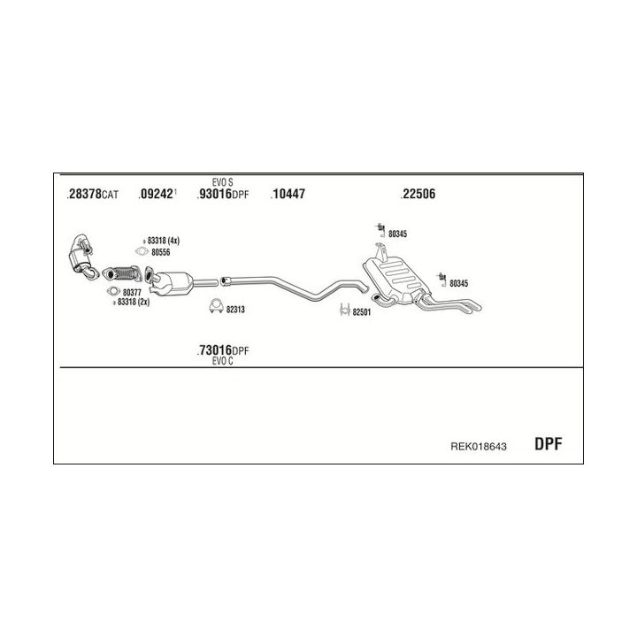 Išmetimo sistema WALKER REK018643