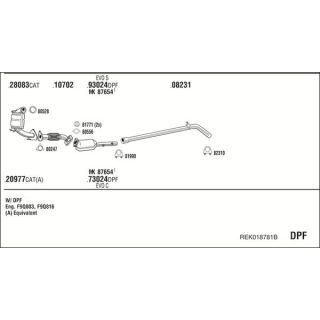 Išmetimo sistema WALKER REK018781B