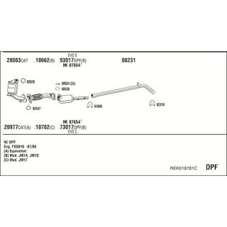 Išmetimo sistema WALKER REK018781C