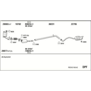 Išmetimo sistema WALKER REK019042