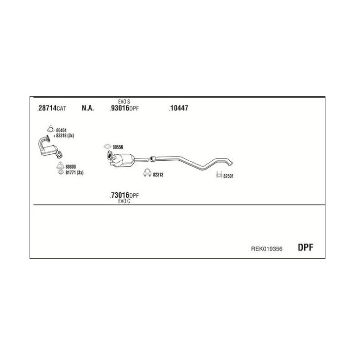 Išmetimo sistema WALKER REK019356