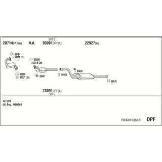 Išmetimo sistema WALKER REK019358B