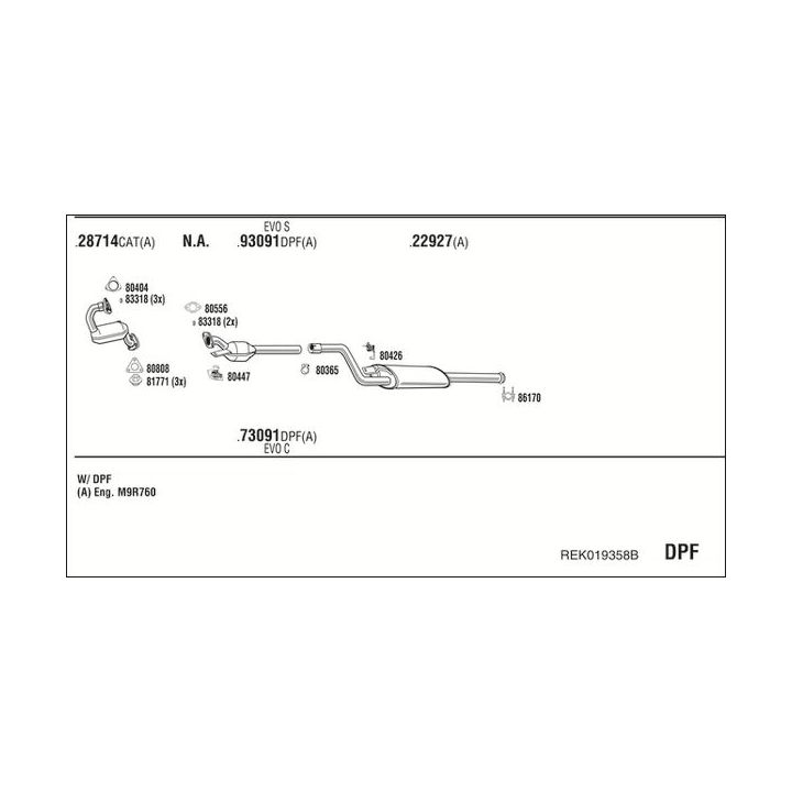 Išmetimo sistema WALKER REK019358B