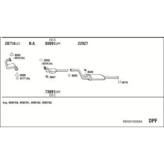 Išmetimo sistema WALKER REK019359A
