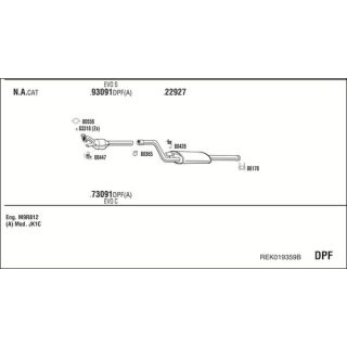 Išmetimo sistema WALKER REK019359B