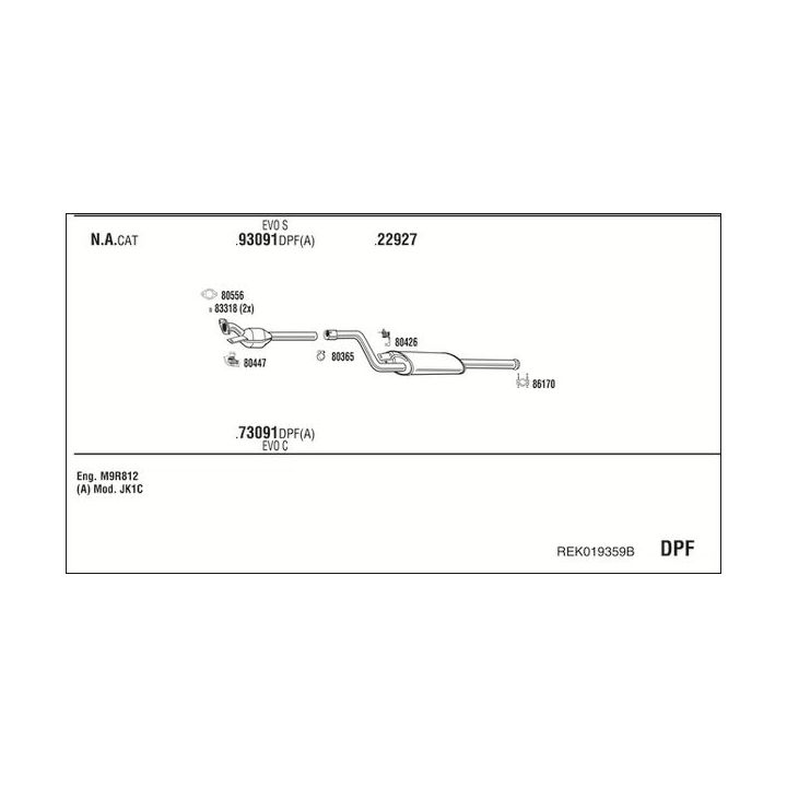 Išmetimo sistema WALKER REK019359B
