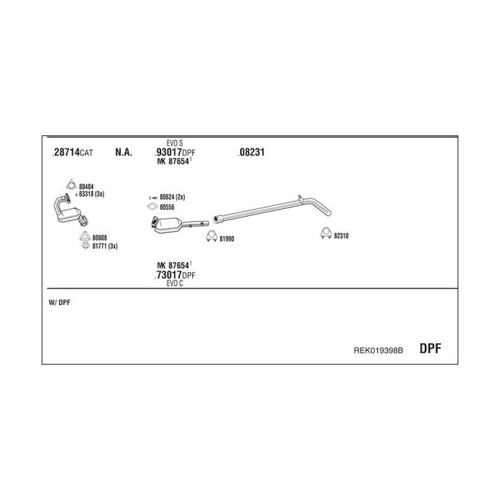 Išmetimo sistema WALKER REK019398B