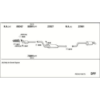 Išmetimo sistema WALKER REK019675
