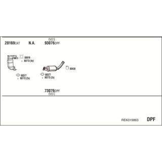 Išmetimo sistema WALKER REK019863