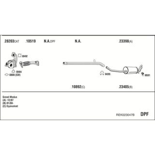 Išmetimo sistema WALKER REK023047B