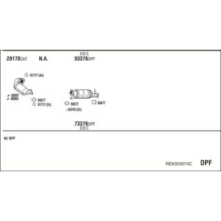 Išmetimo sistema WALKER REK023074C