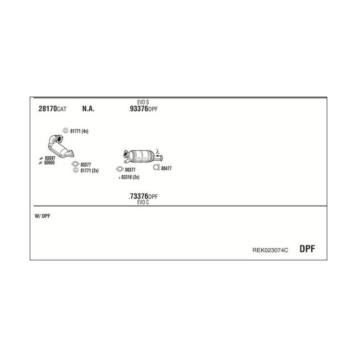 Išmetimo sistema WALKER REK023074C
