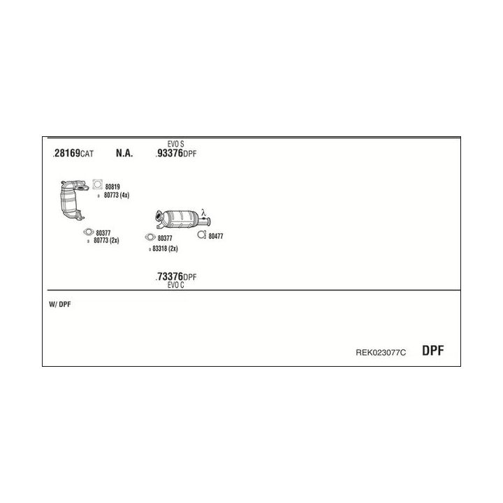 Išmetimo sistema WALKER REK023077C