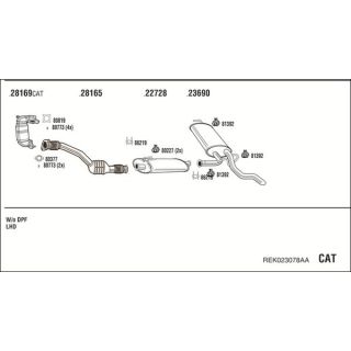Išmetimo sistema WALKER REK023078AA