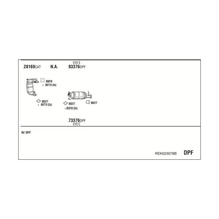 Išmetimo sistema WALKER REK023078B