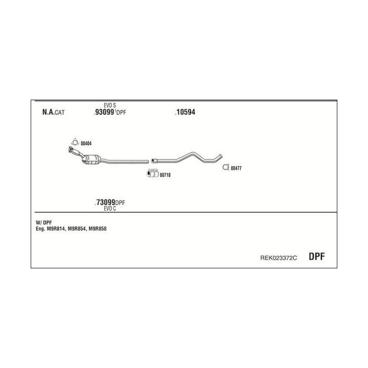 Išmetimo sistema WALKER REK023372C