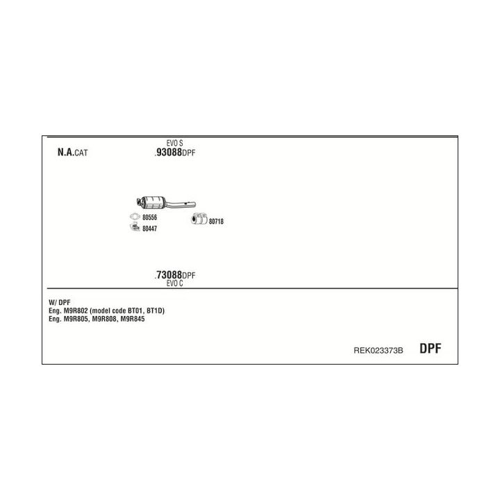 Išmetimo sistema WALKER REK023373B