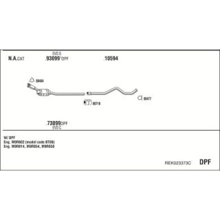 Išmetimo sistema WALKER REK023373C