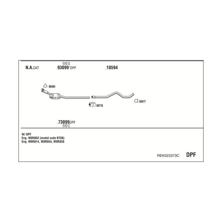 Išmetimo sistema WALKER REK023373C