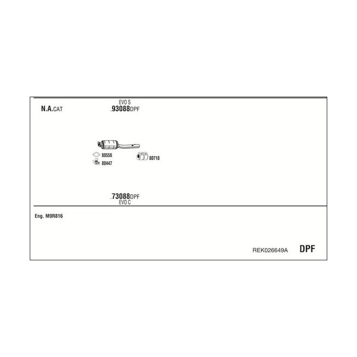 Išmetimo sistema WALKER REK026649A