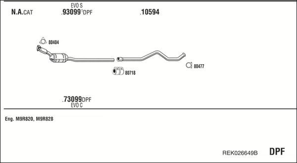 Išmetimo sistema WALKER REK026649B