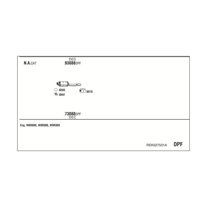 Išmetimo sistema WALKER REK027531A