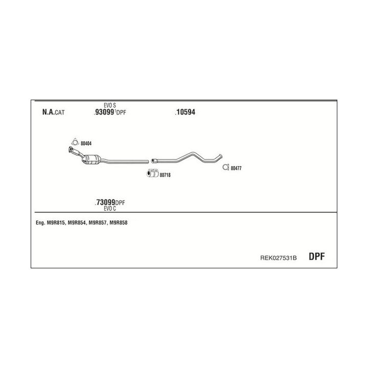 Išmetimo sistema WALKER REK027531B
