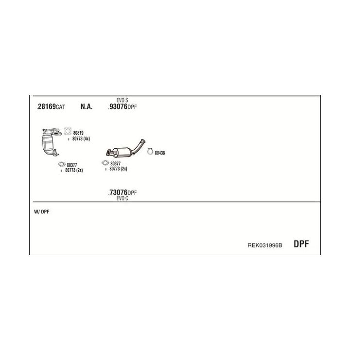 Išmetimo sistema WALKER REK031996B