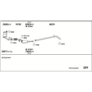 Išmetimo sistema WALKER REK032682