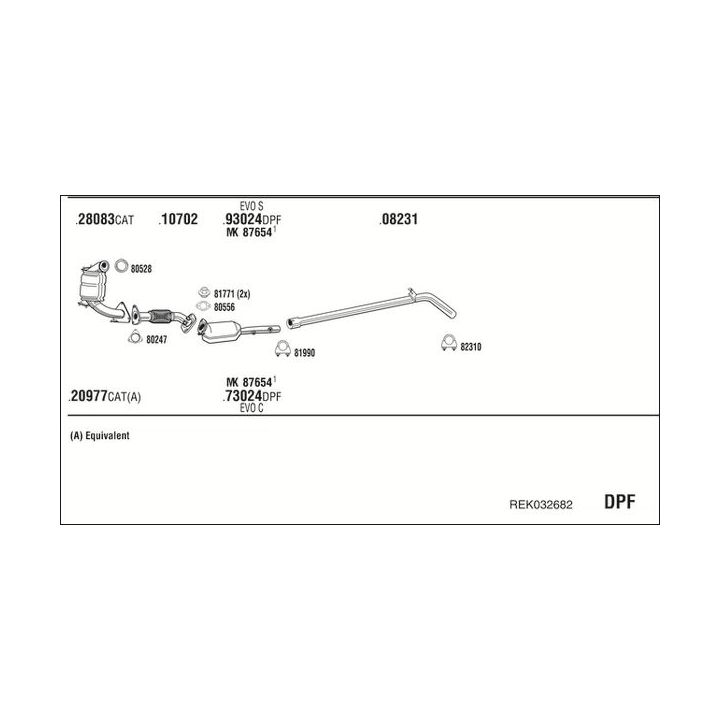 Išmetimo sistema WALKER REK032682