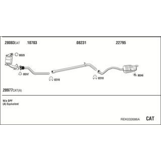 Išmetimo sistema WALKER REK032686A