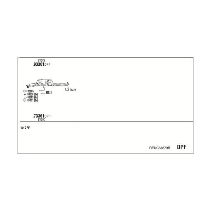 Išmetimo sistema WALKER REK033279B