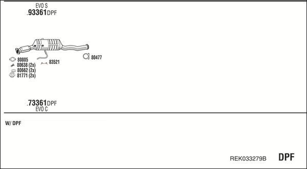 Išmetimo sistema WALKER REK033279B