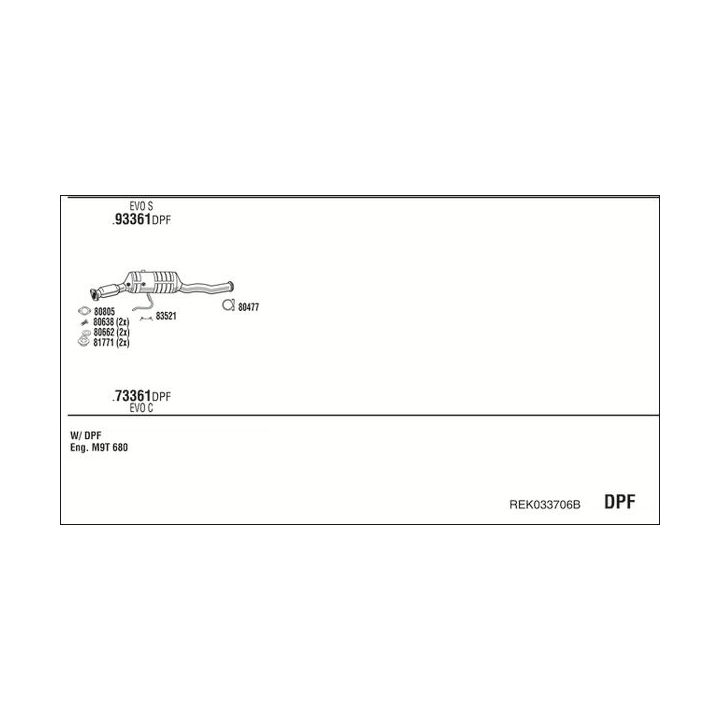 Išmetimo sistema WALKER REK033706B