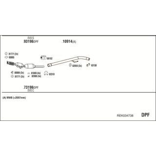 Išmetimo sistema WALKER REK034738