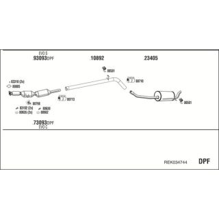 Išmetimo sistema WALKER REK034744