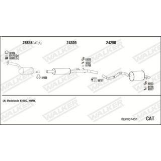 Išmetimo sistema WALKER REK057451